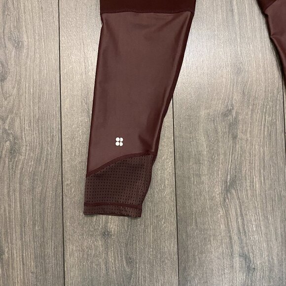 Sweaty Betty 7/8 Maroon Power Leggings Size S - Picture 9 of 10